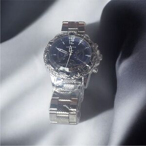 Geneva Silver Chronograph Watch